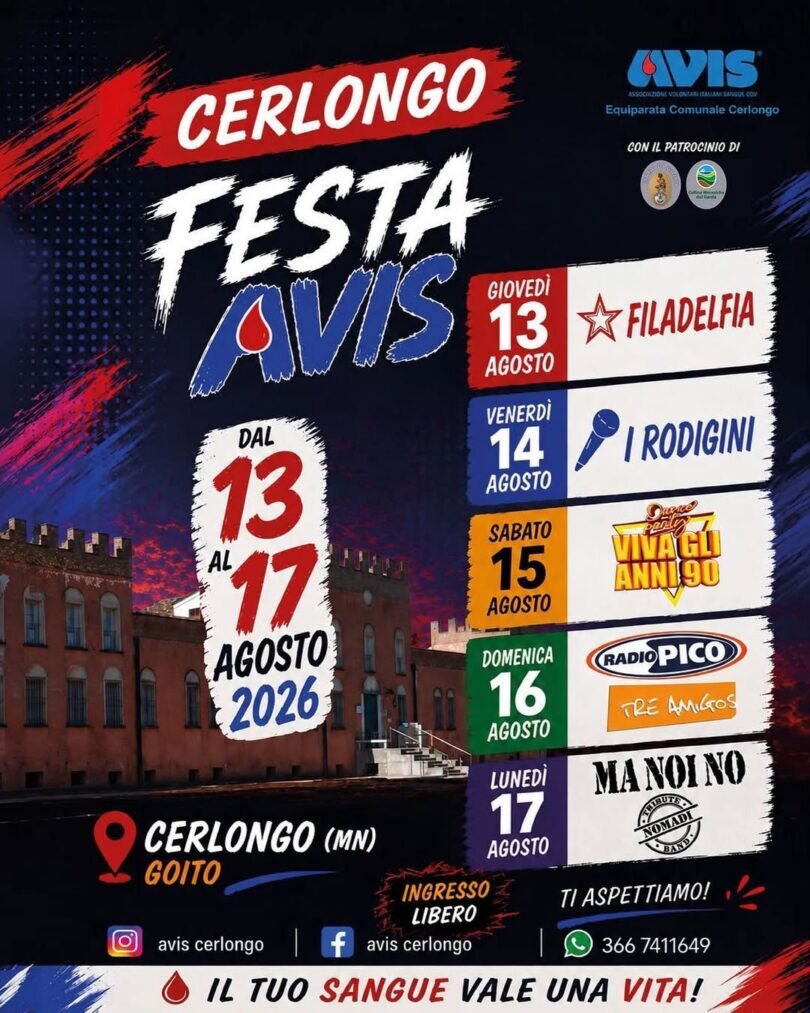 Locandina Cerlongo Festa AVIS