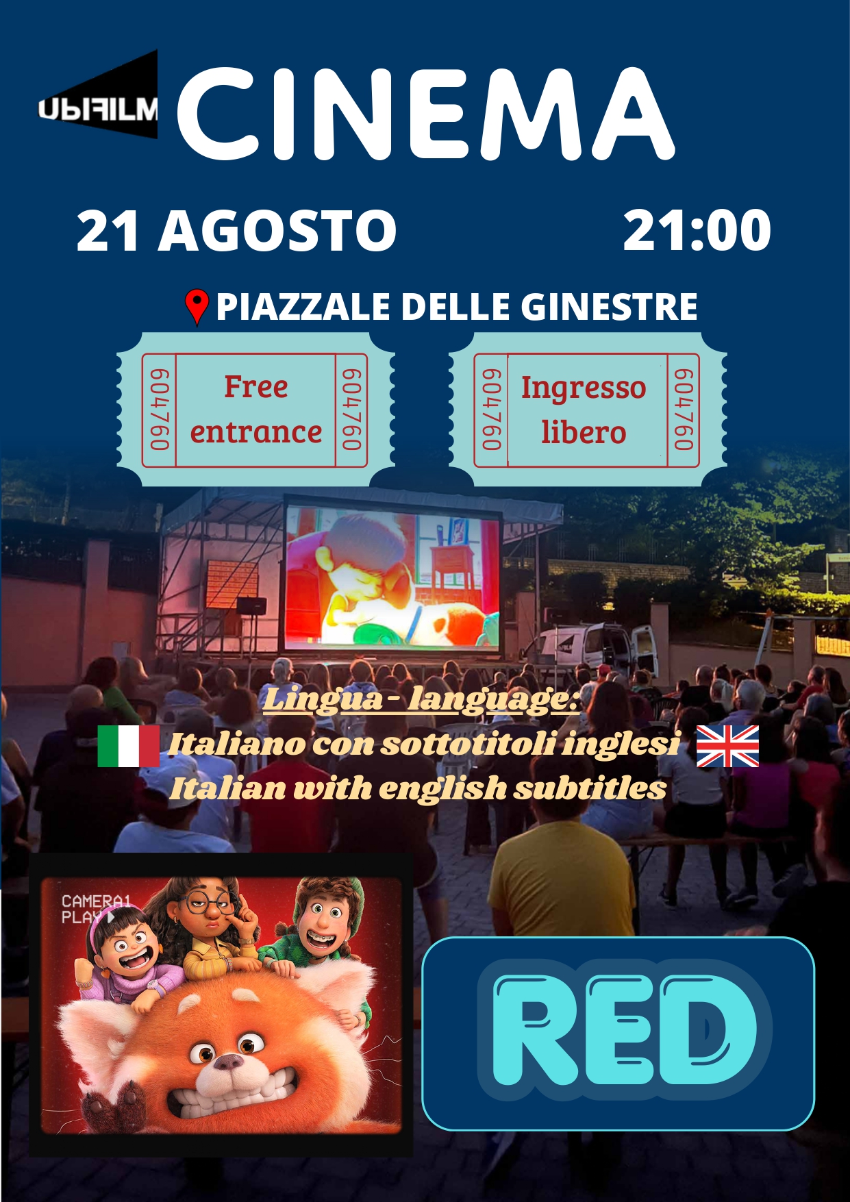 Locandina Cinema all'aperto
