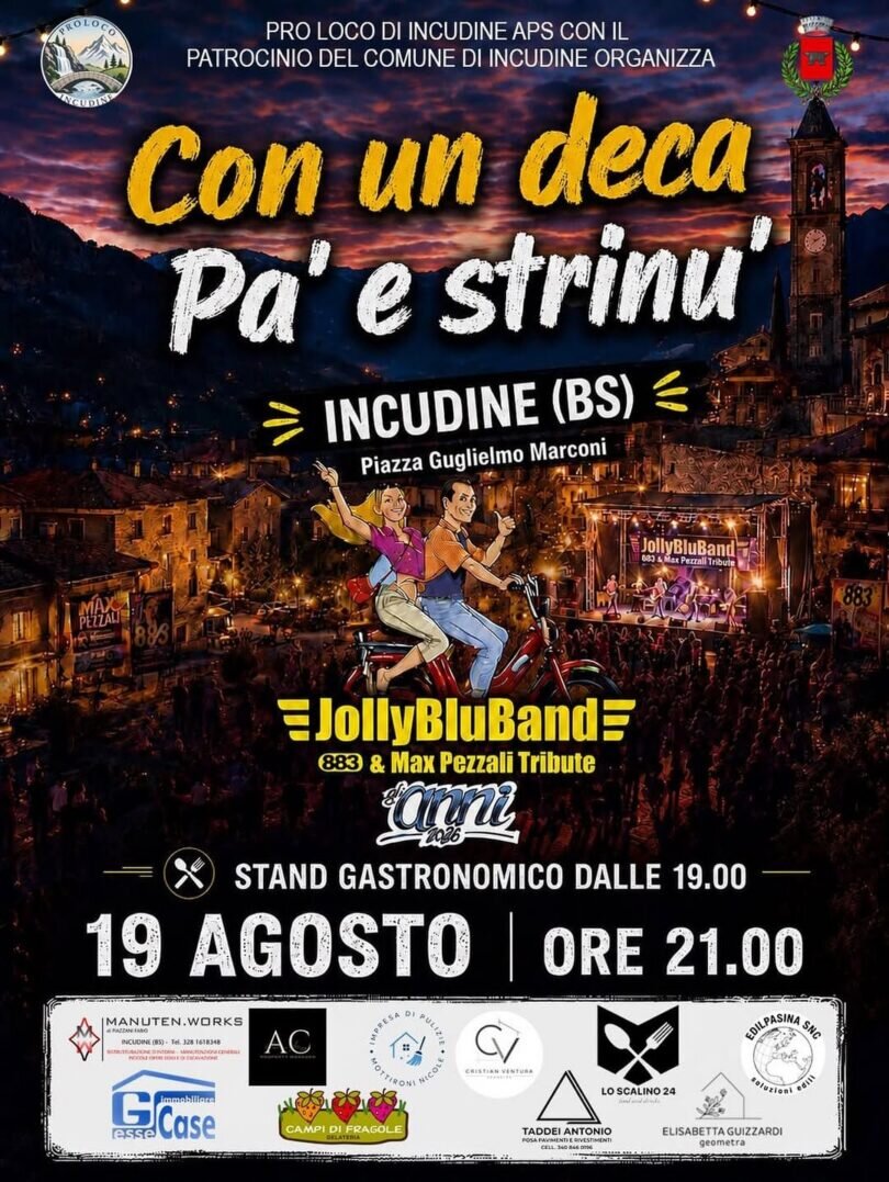 Locandina Con un deca: pà e strinù