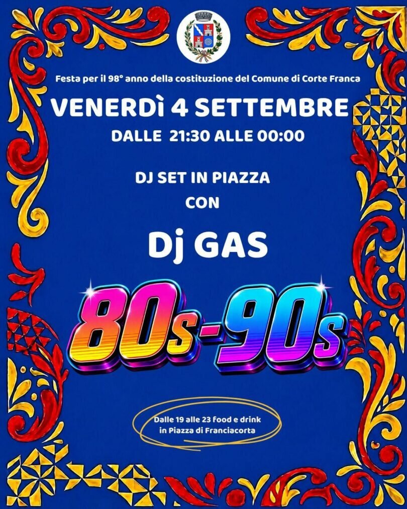 Locandina Dj set in piazza