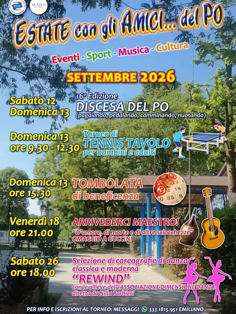 Locandina Estate con gli amici del Pò
