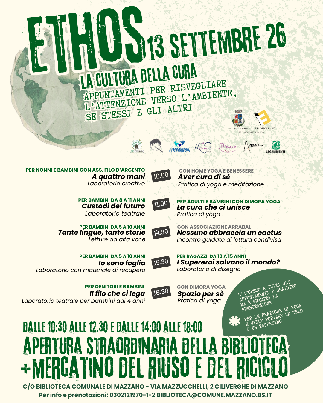 Locandina Ethos: la cultura della cura