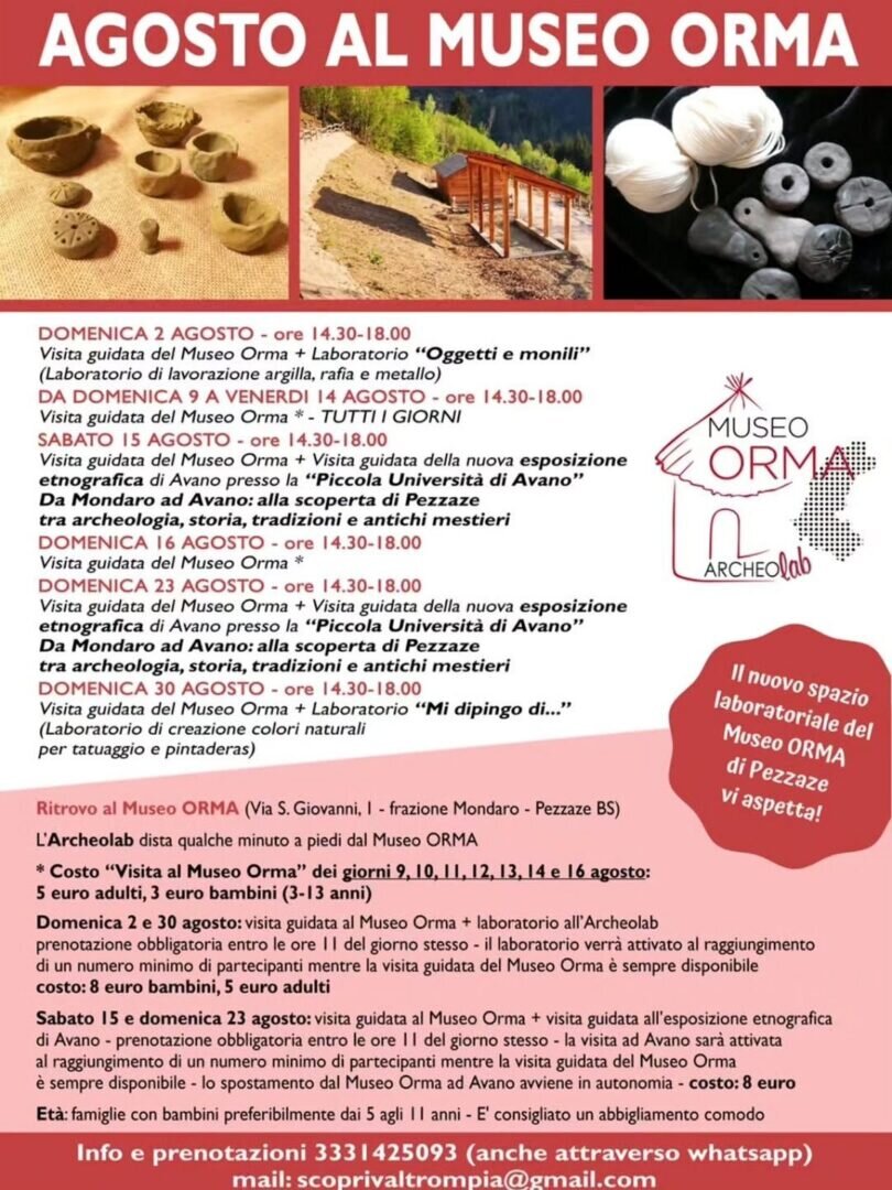 Locandina Eventi al Museo Orma