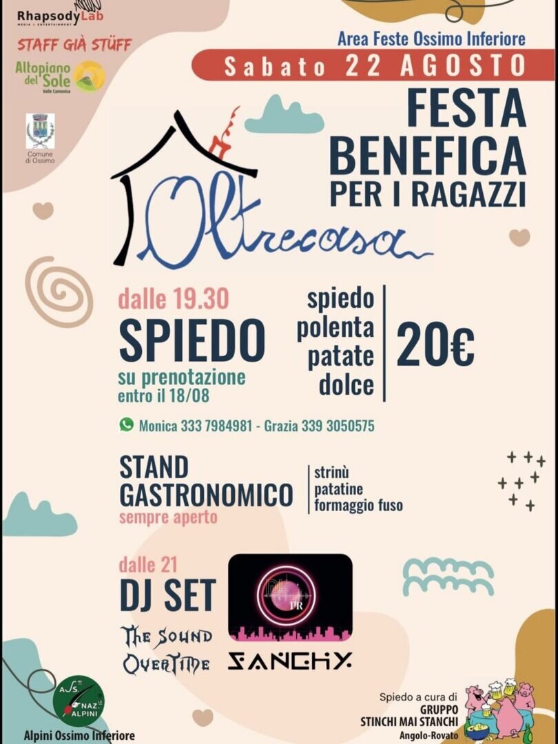 Locandina Festa benefica