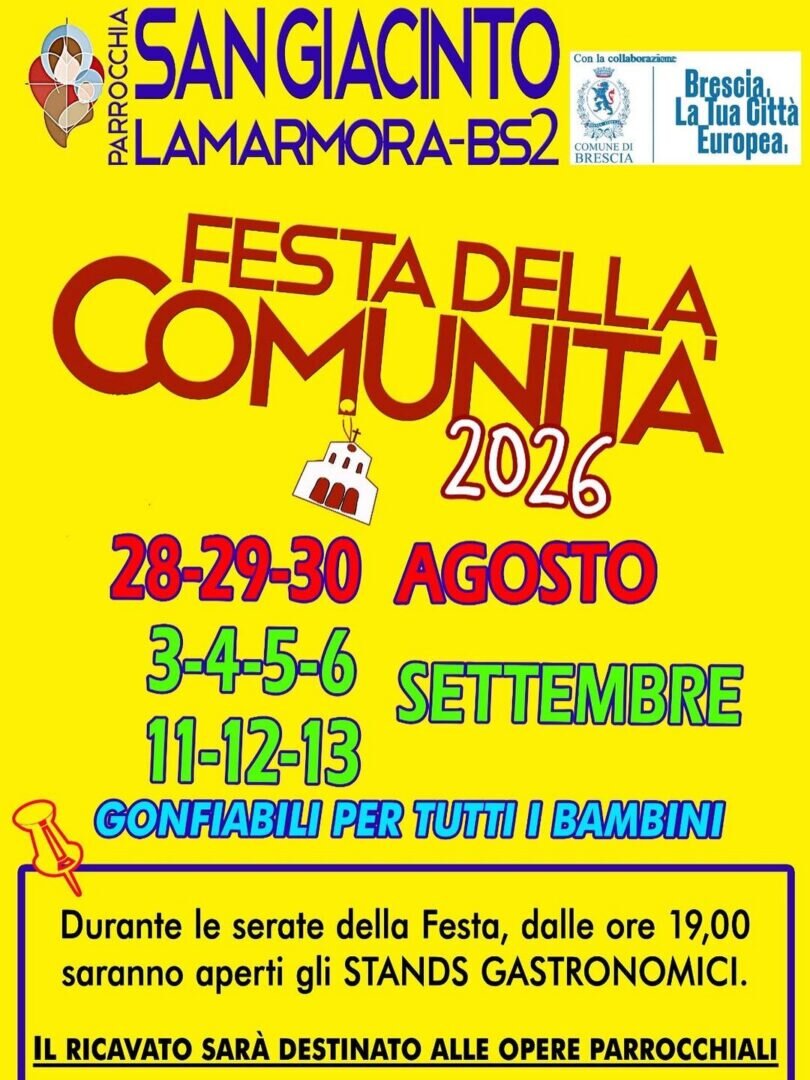 Locandina Festa della comunità