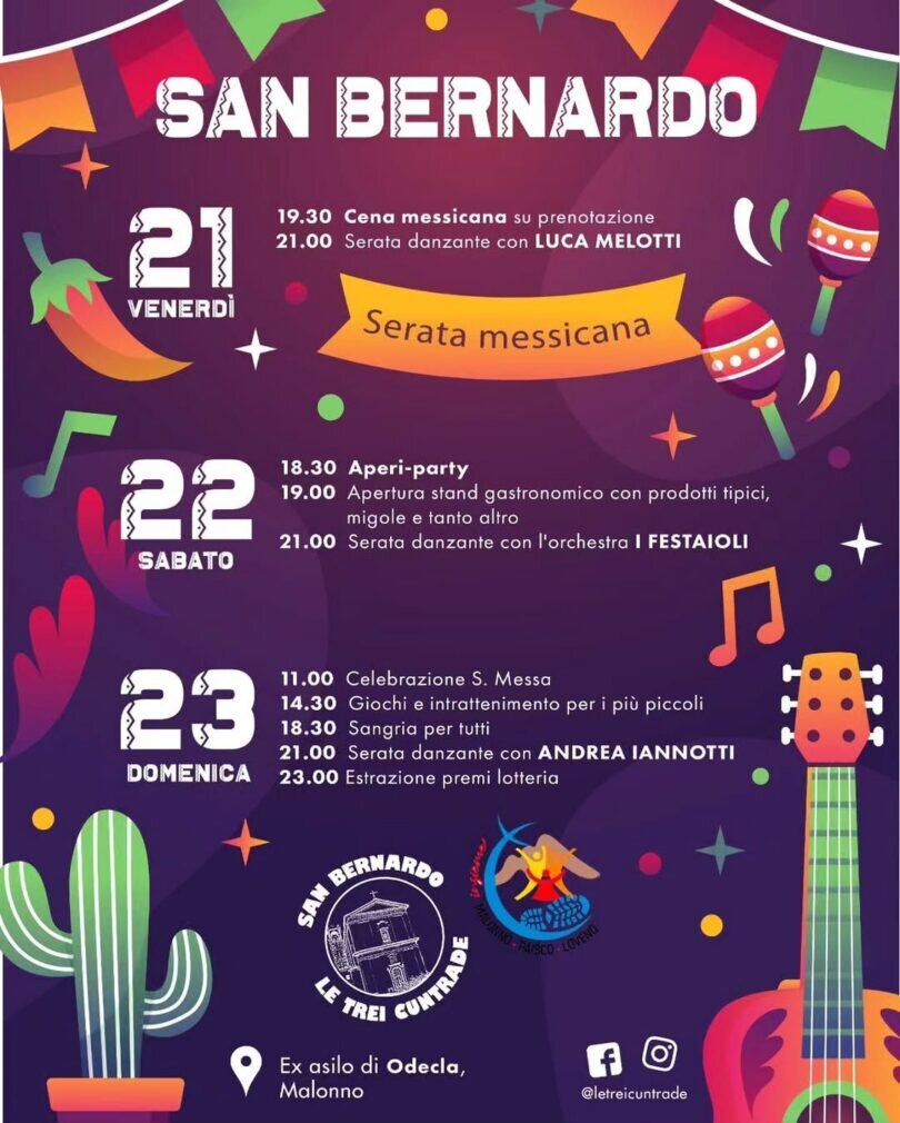 Locandina Festa di san bernardo