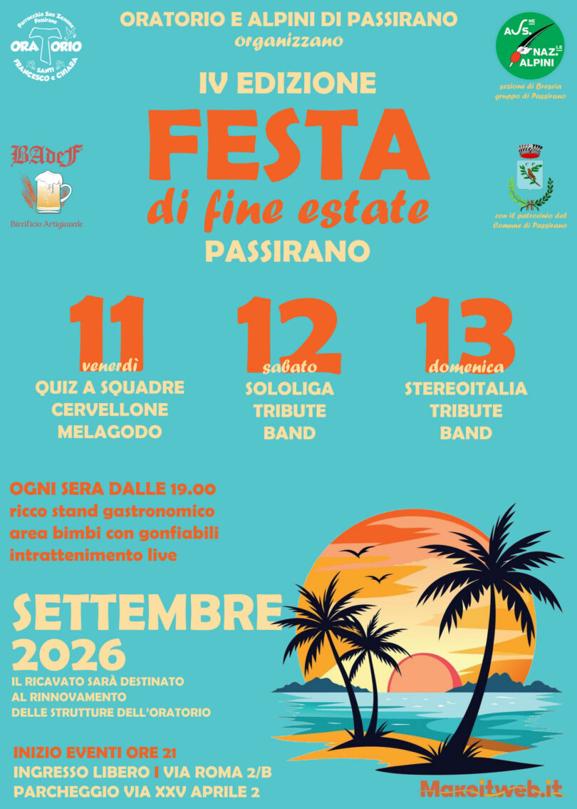 Locandina Festa di fine estate