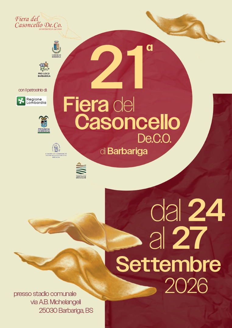 Locandina Fiera del casoncello De.Co. di Barbariga