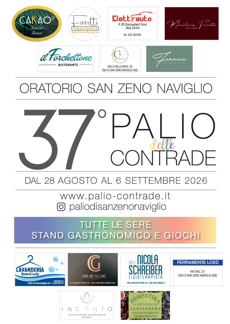 Locandina Palio delle contrade