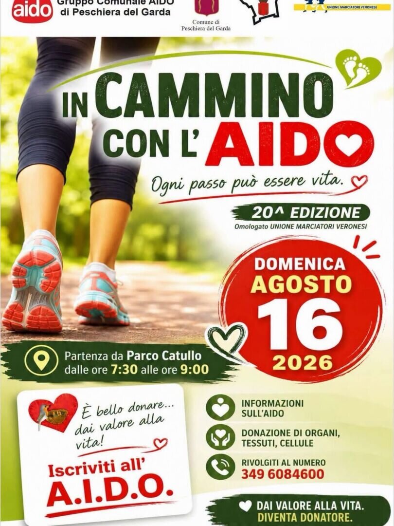 Locandina In Cammino con l’AIDO