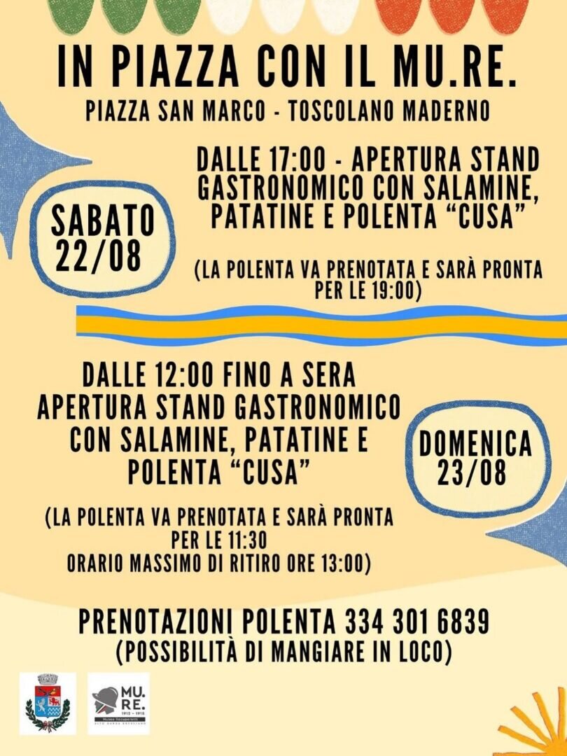 Locandina In piazza con il MU.RE
