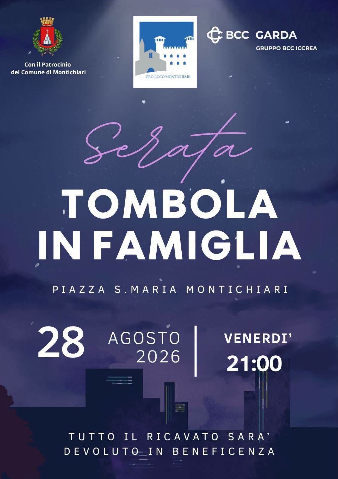 Locandina Tombola benefica