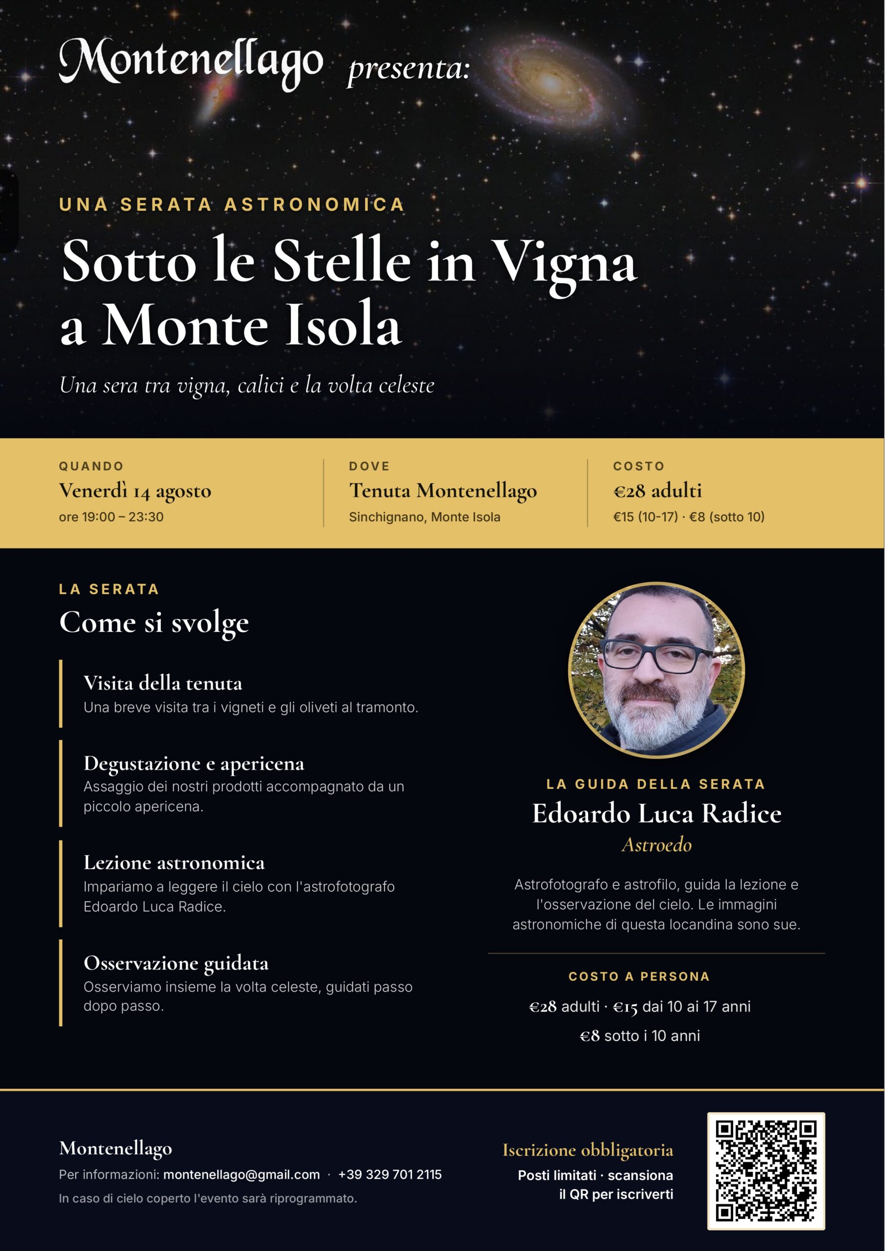 Locandina Sotto le stelle in vigna a Monte isola