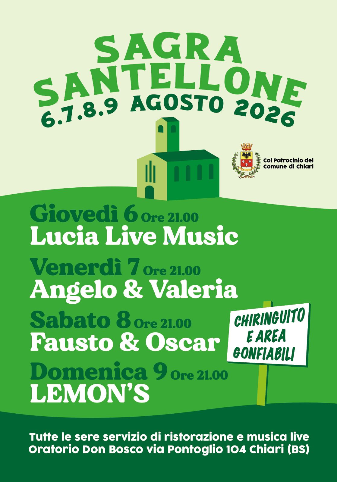 Locandina Sagra del santellone a Chiari