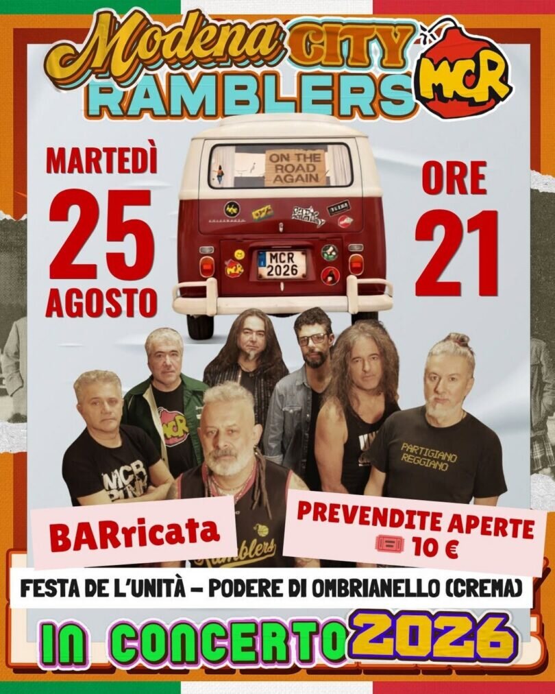 Locandina Modena City Ramblers in concerto