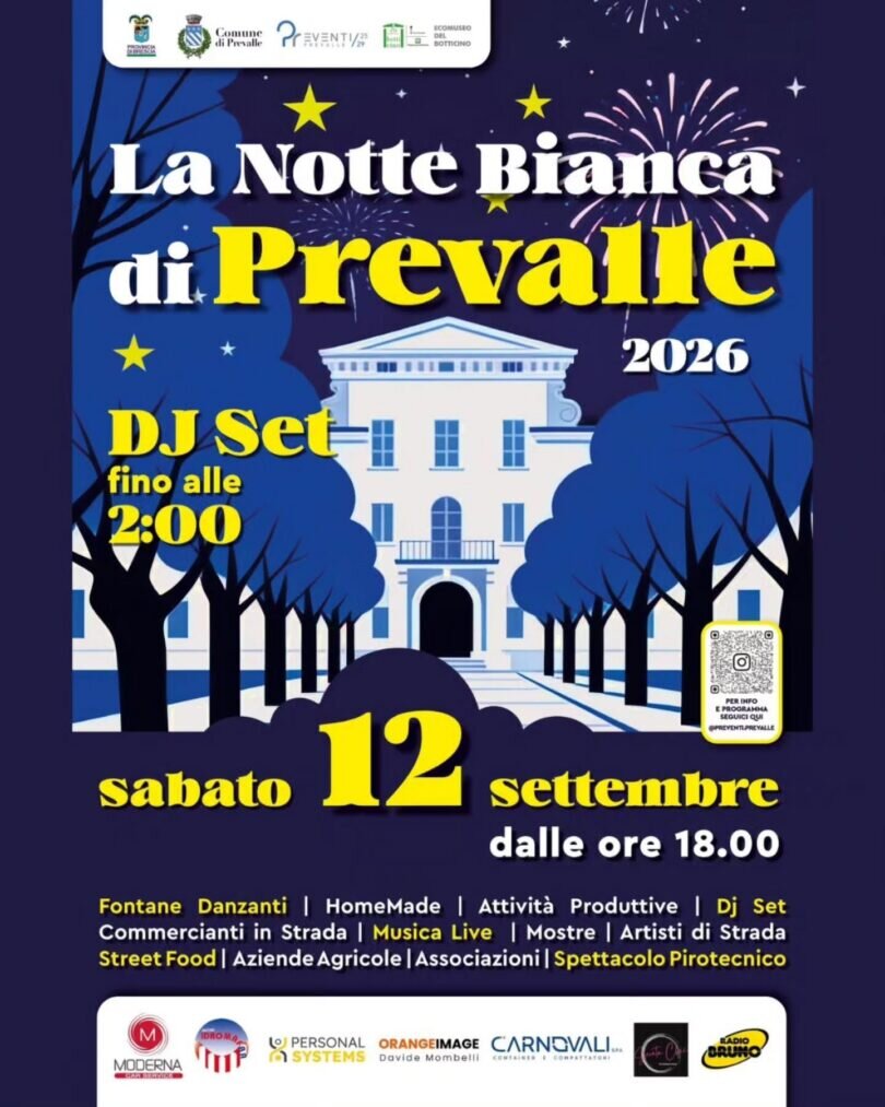 Locandina Notte bianca a Prevalle