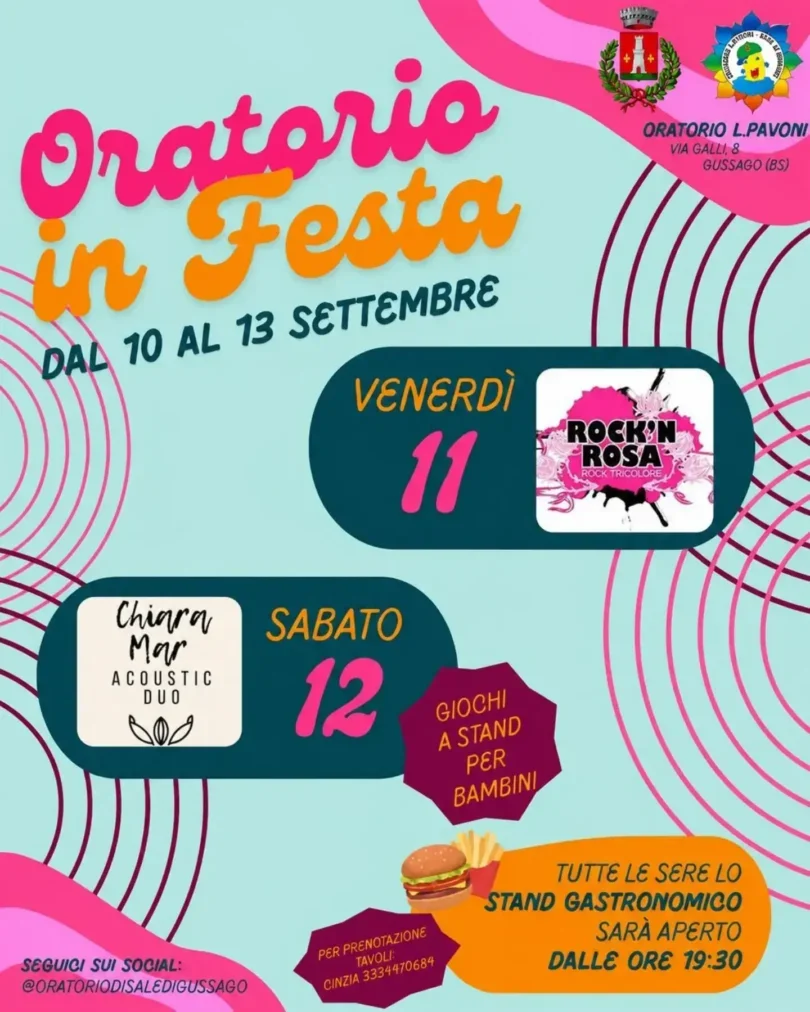 Locandina Oratorio in festa