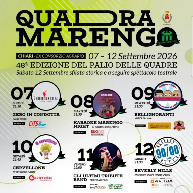 Locandina Palio delle Quadre di Chiari: Quadra Marengo
