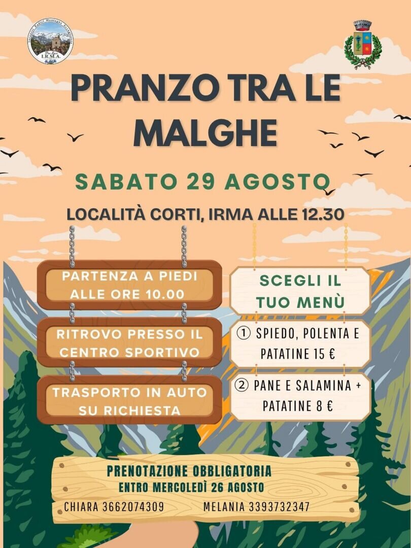 Locandina Pranzo tra le malghe