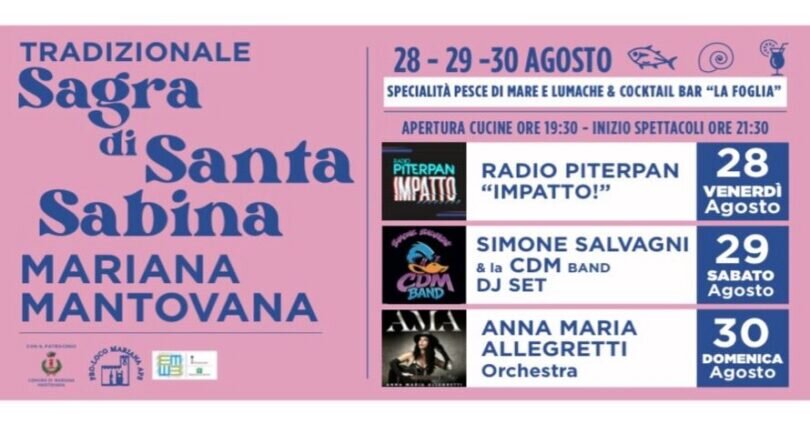 Locandina Sagra di santa Sabina