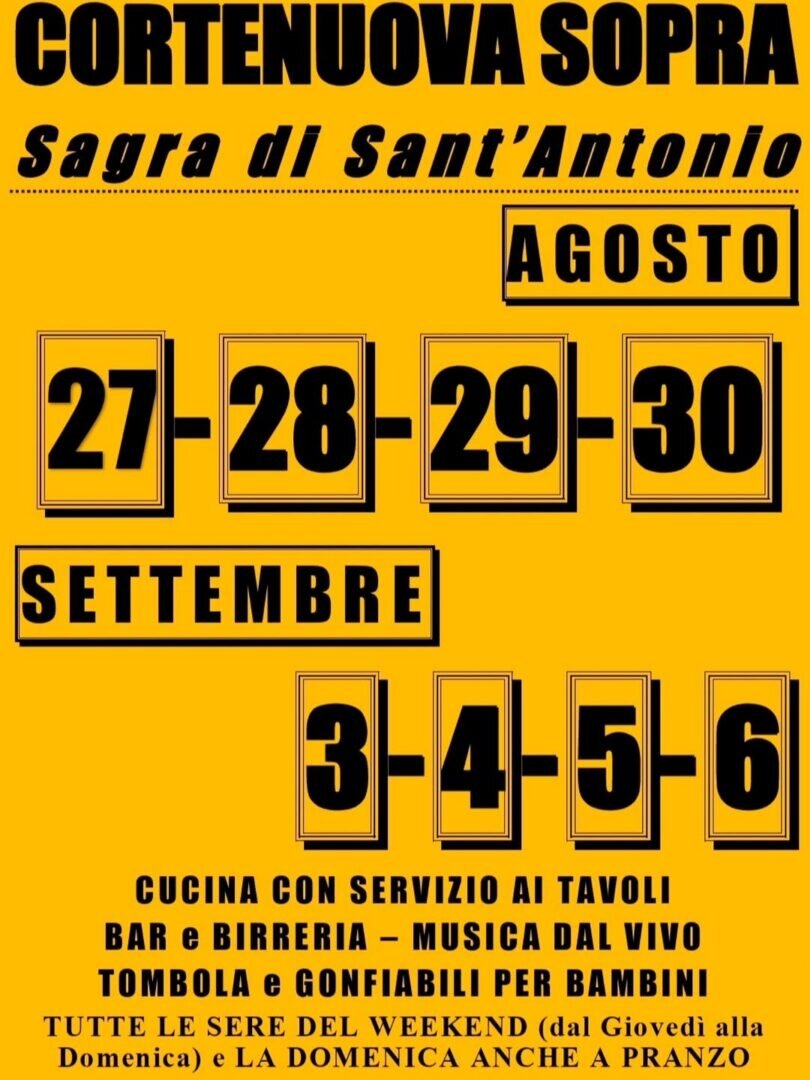locandina Sagra di Sant'Antonio - Cortenuova Sopra