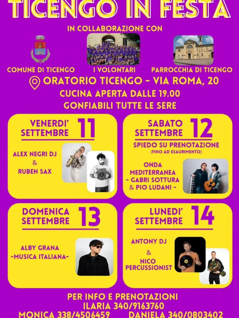 Locandina Ticengo in festa