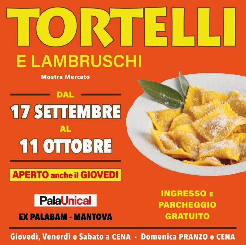 Locandina Tortelli e lambruschi