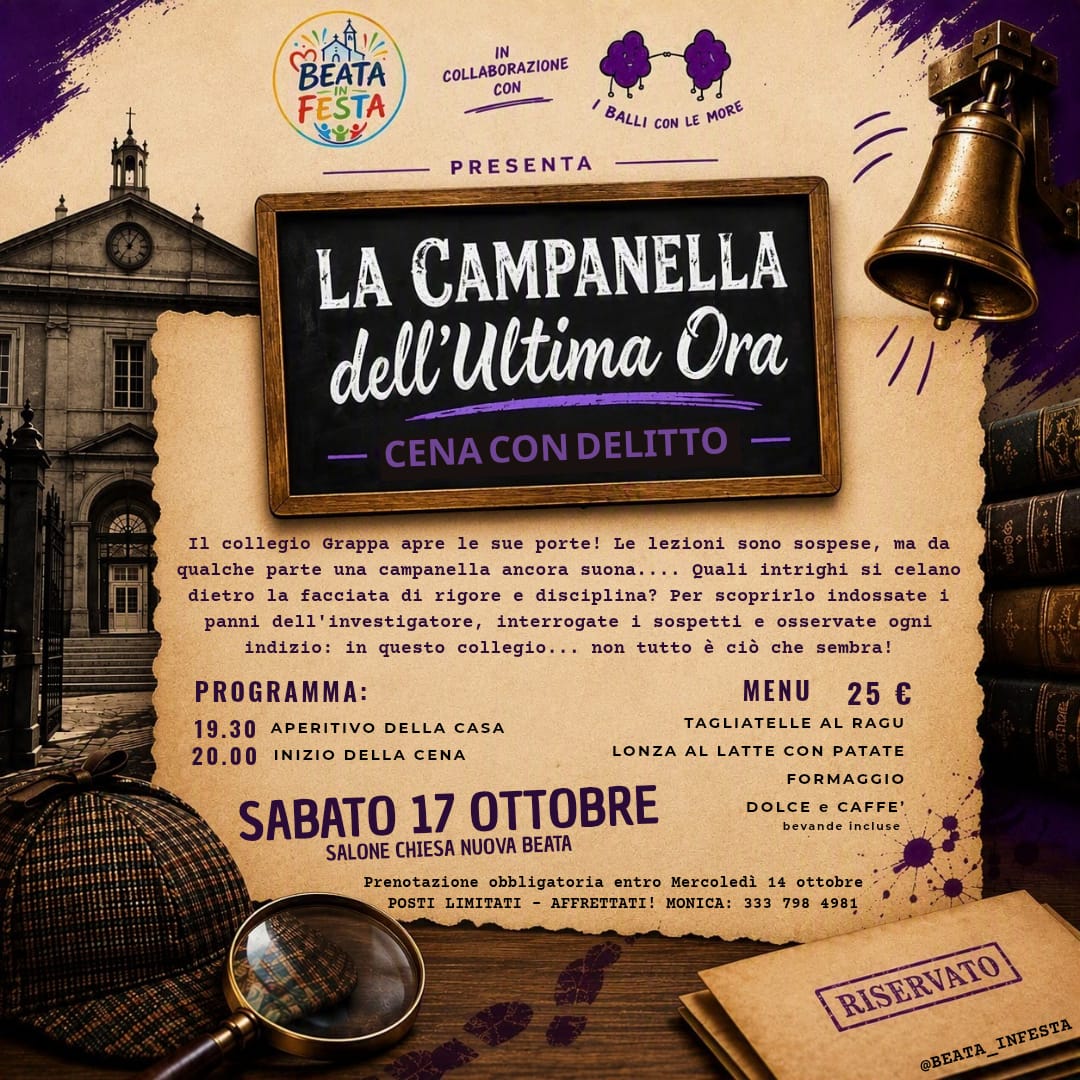 Locandina Cena con delitto 2026