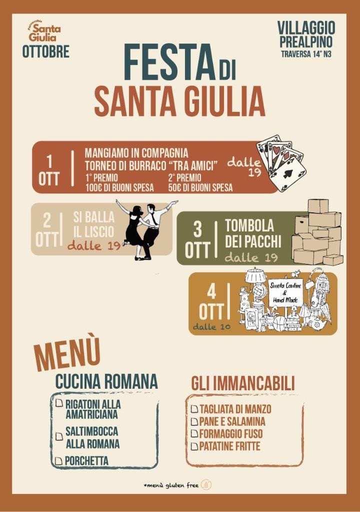 Locandina Festa di Santa Giulia