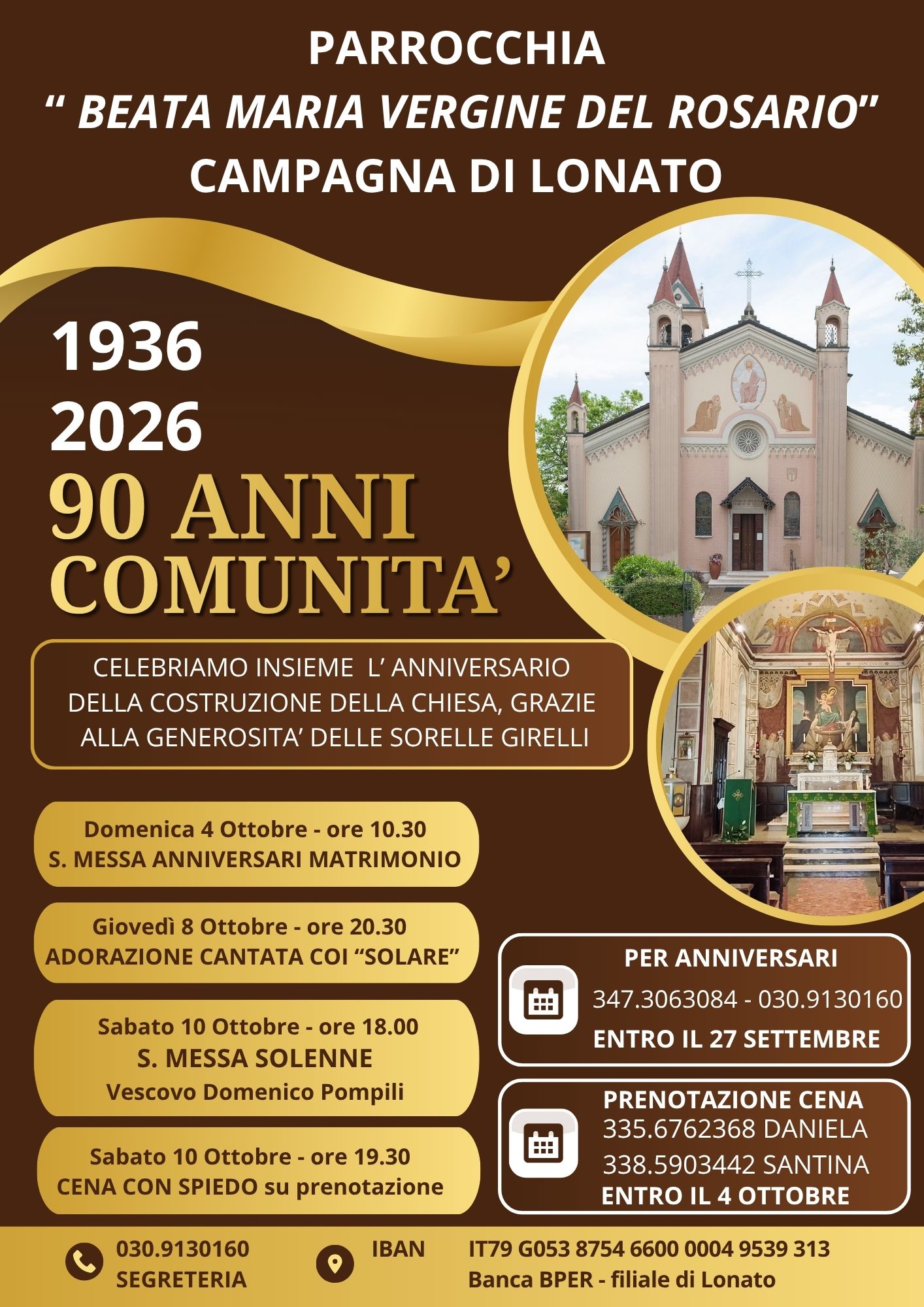 Locandina 90 anni di comunità