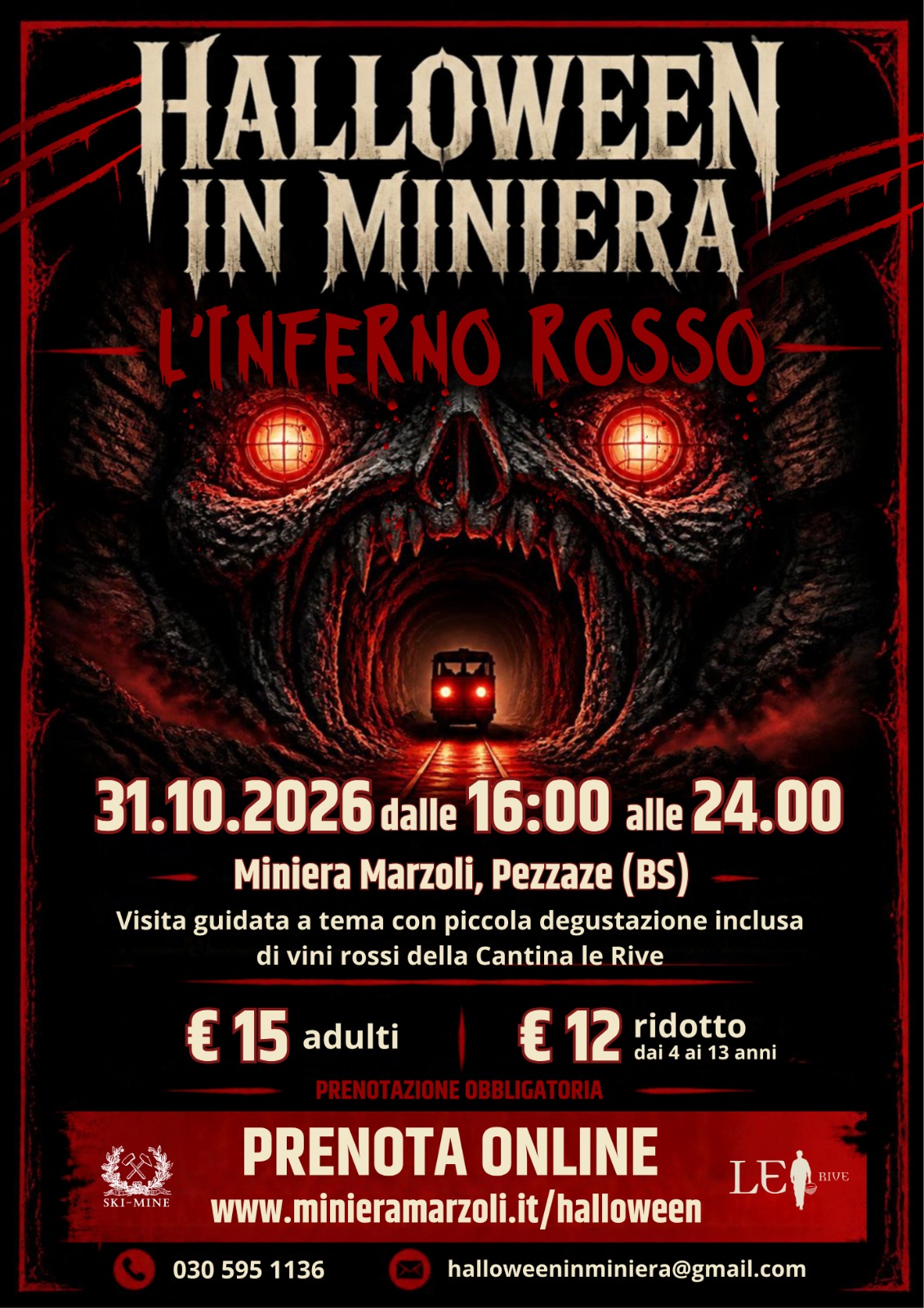 Locandina Halloween in miniera