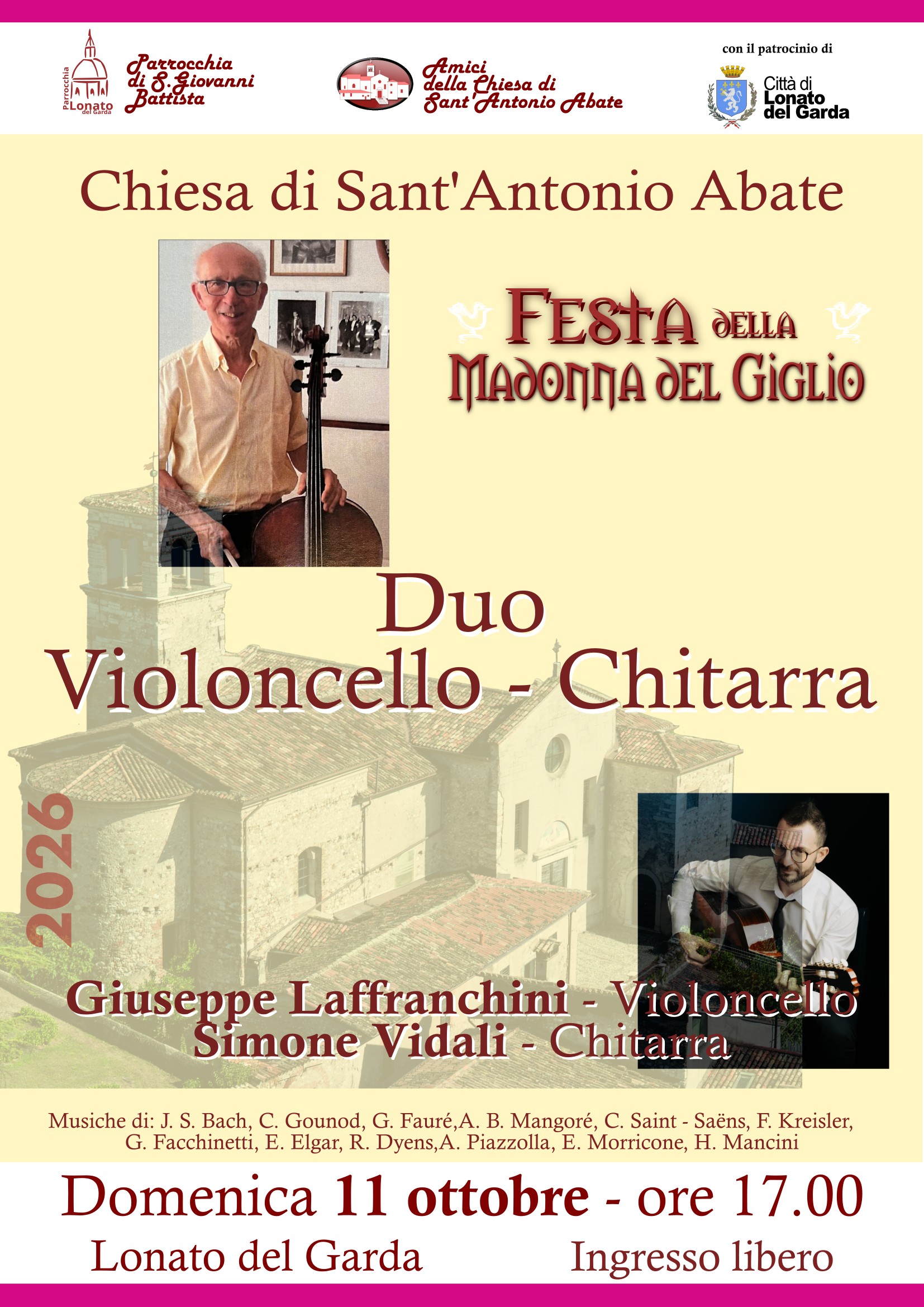 Locandina Duo violoncello - chitarra