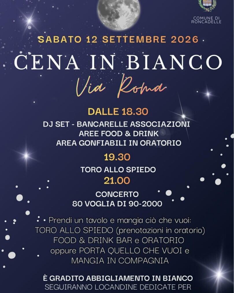 Locandina Cena in bianco