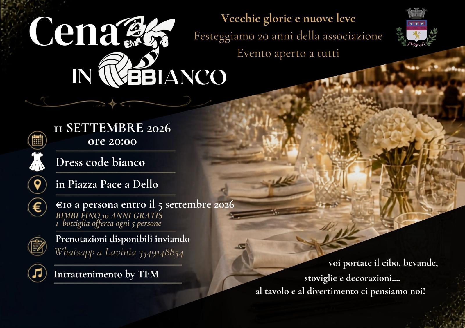 Locandina Cena in bianco