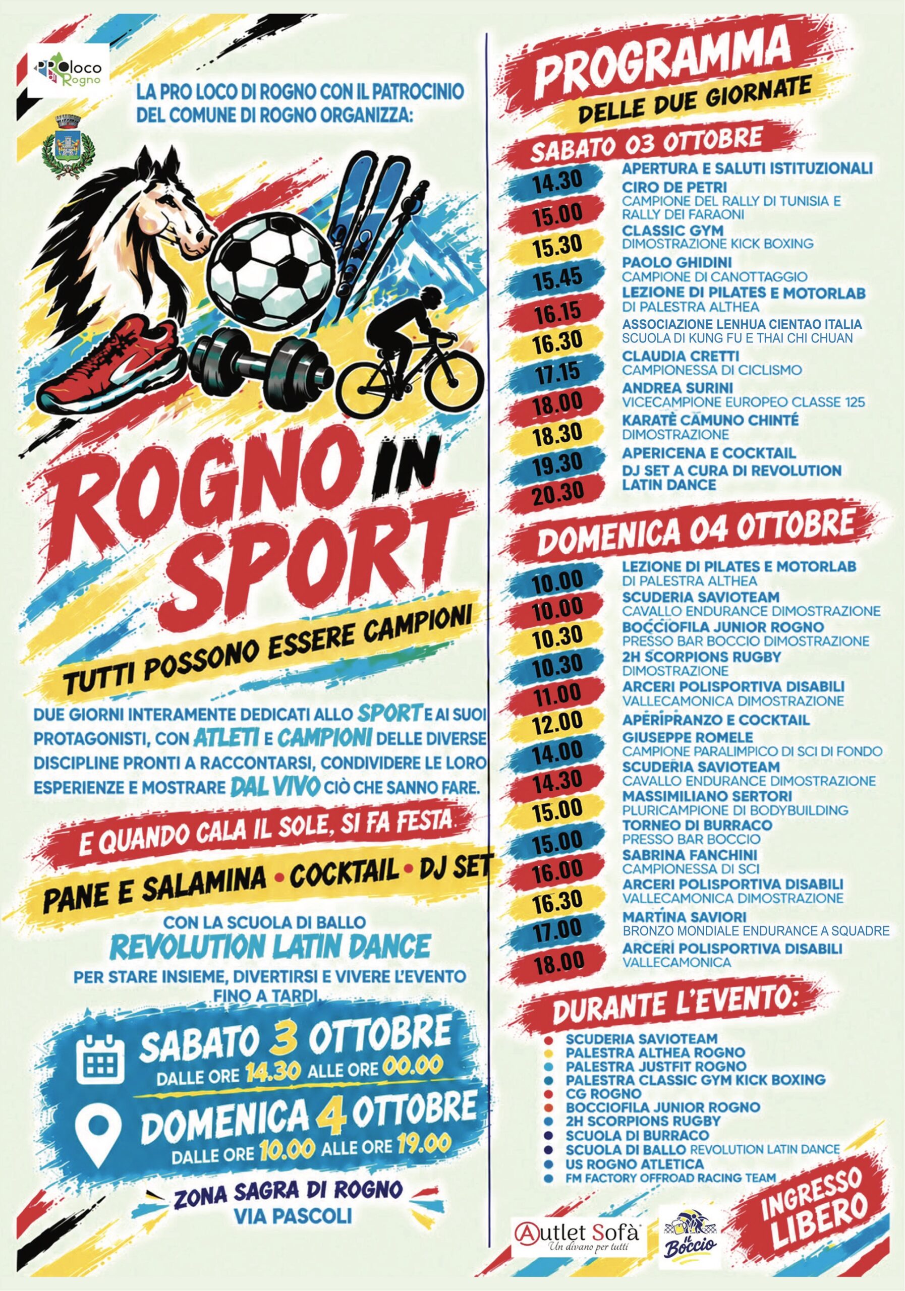 Locandina Rogno in sport
