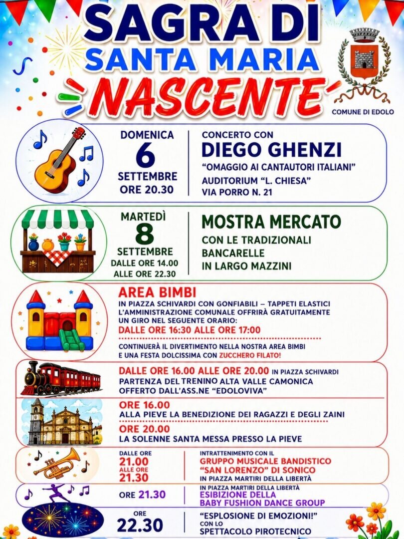 Locandina Sagra di Santa Maria Nascente
