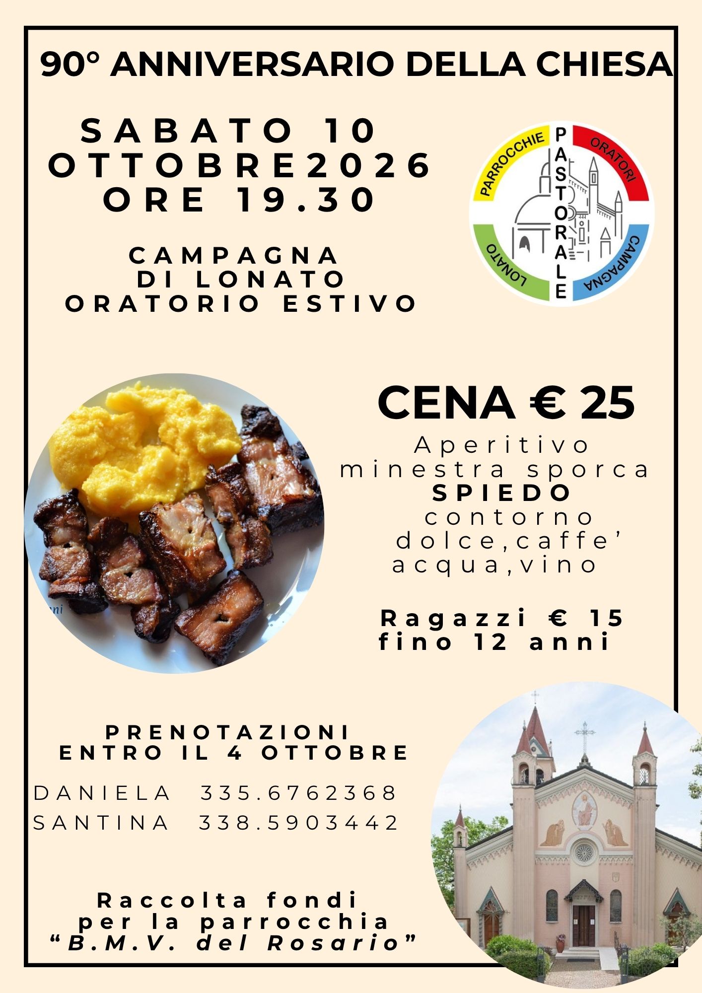 Locandina 90° anniversario della chiesa