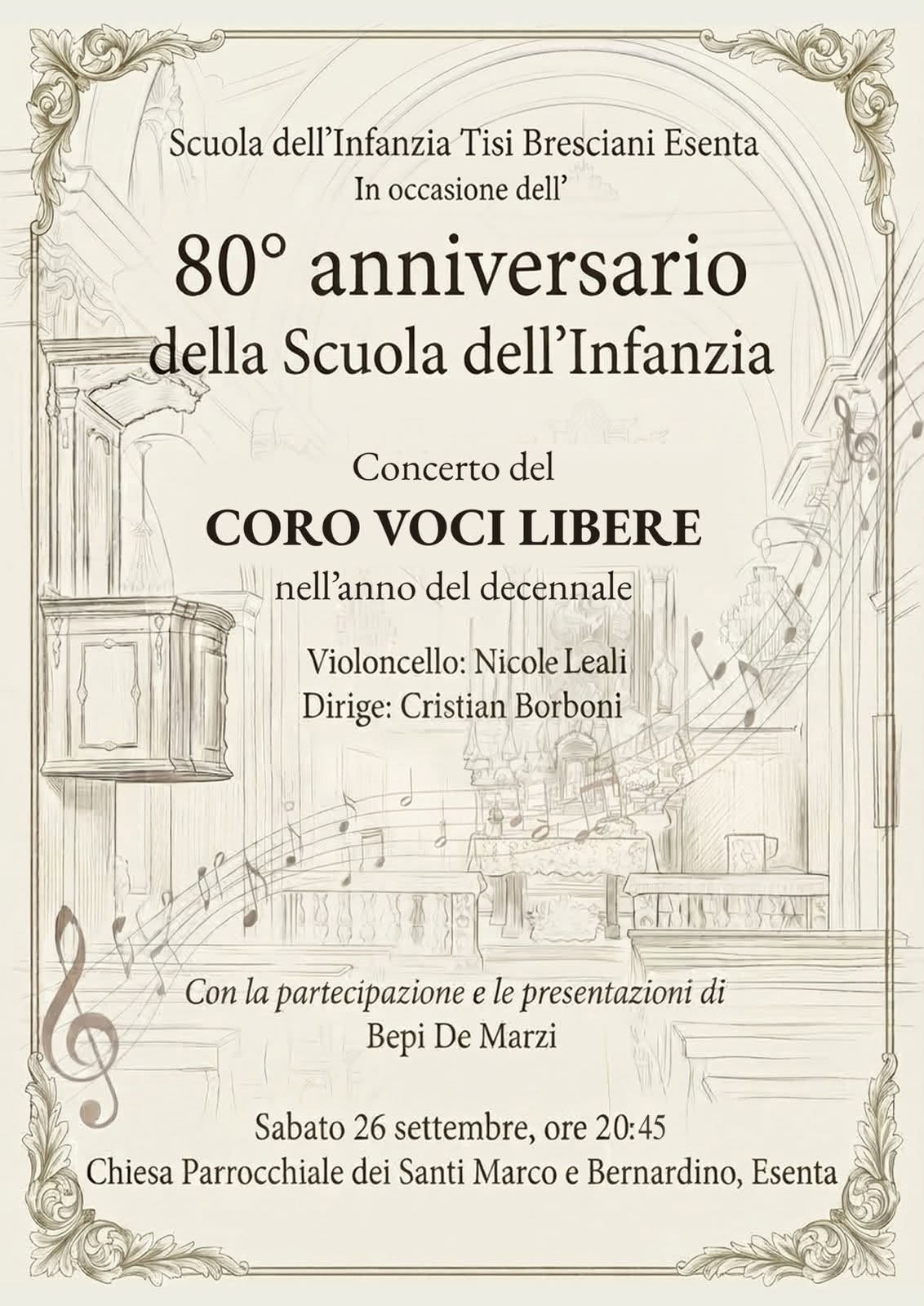 Locandina Concerto coro voci libere