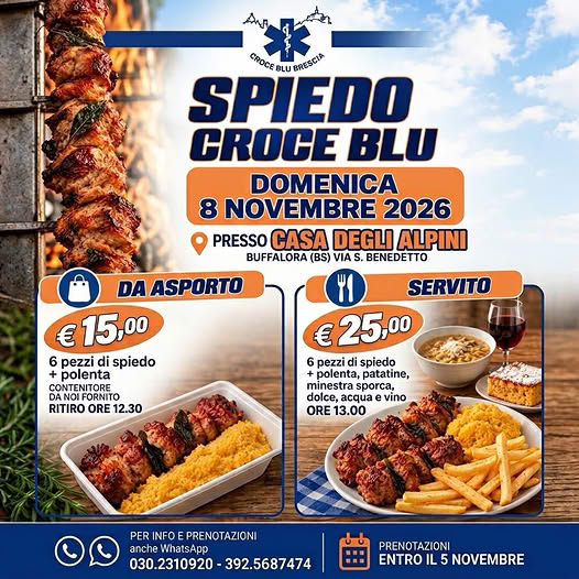 Locandina Spiedo per croce blu