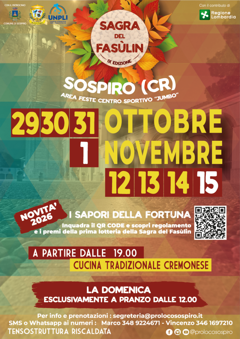 Locandina Sagra del fasùlin