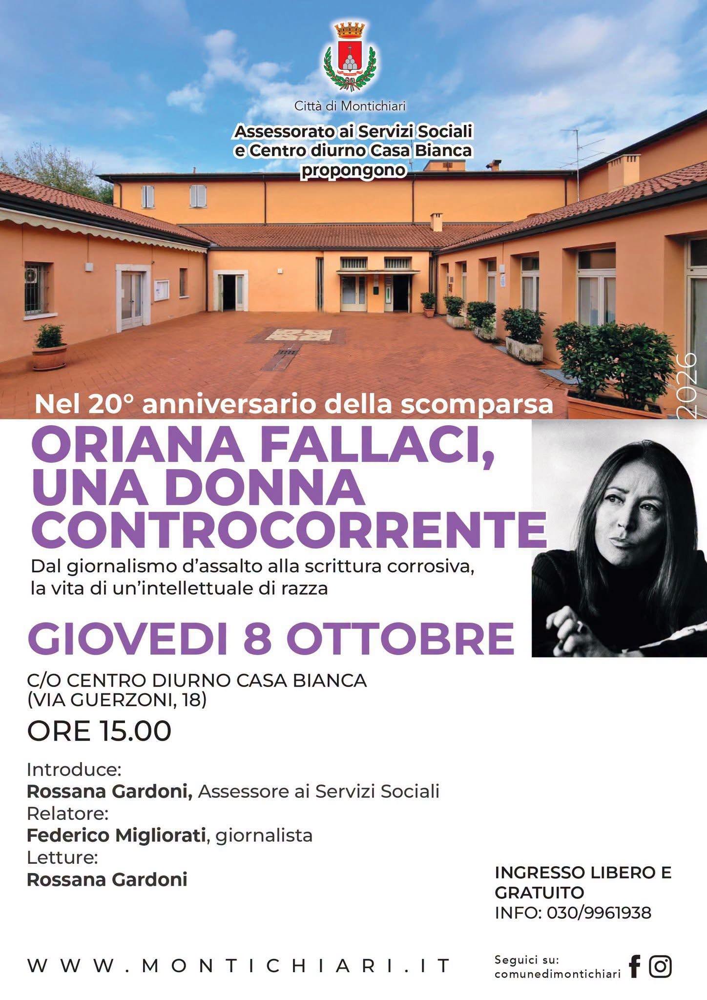 Locandina Oriana fallaci: una donna controcorrente
