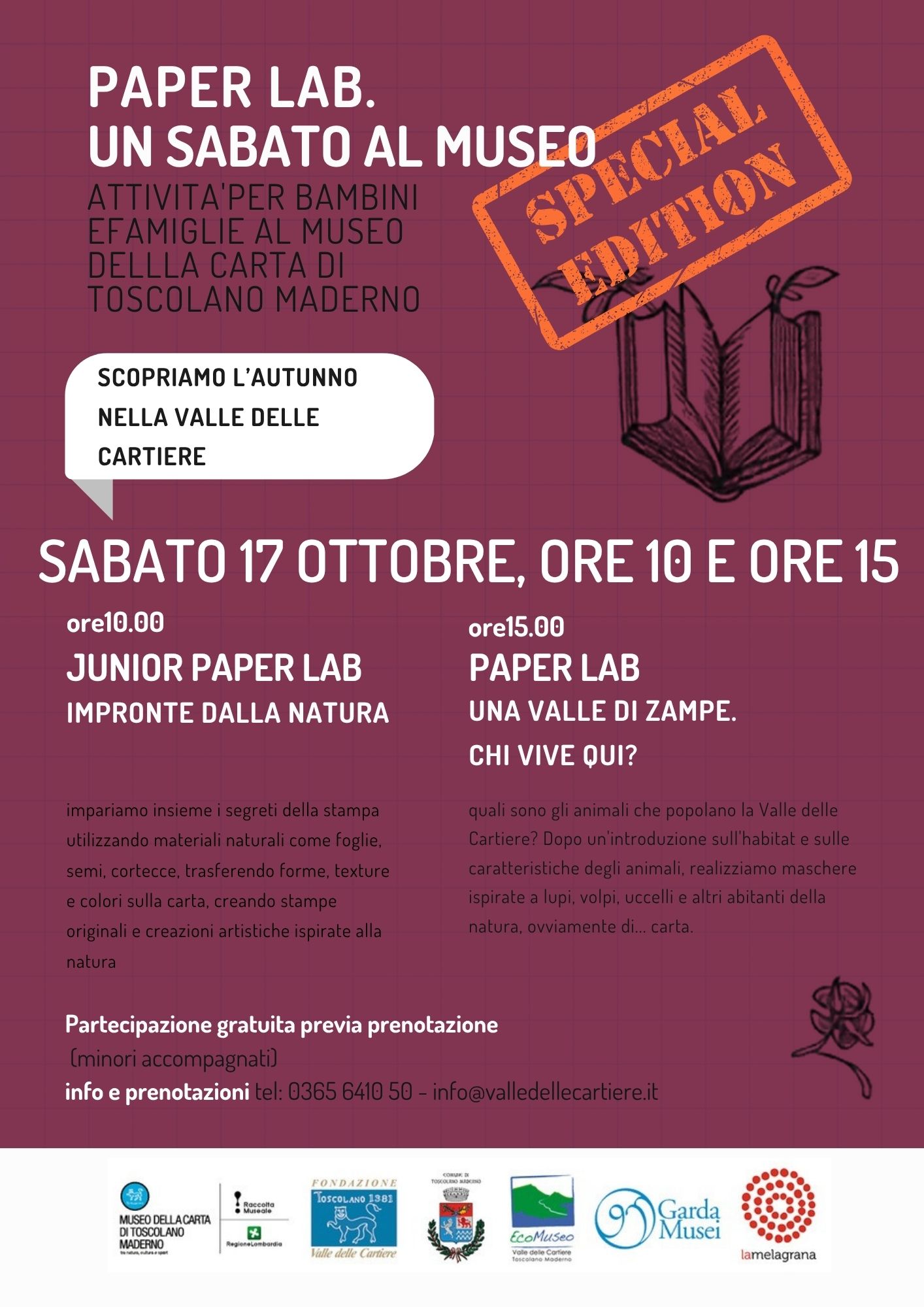 Locandina Paper lab. un sabato al museo