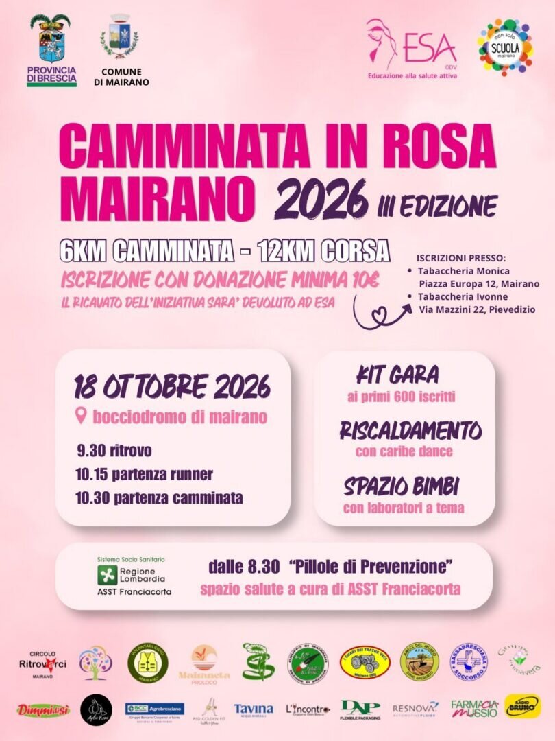 Locandina Camminata in Rosa