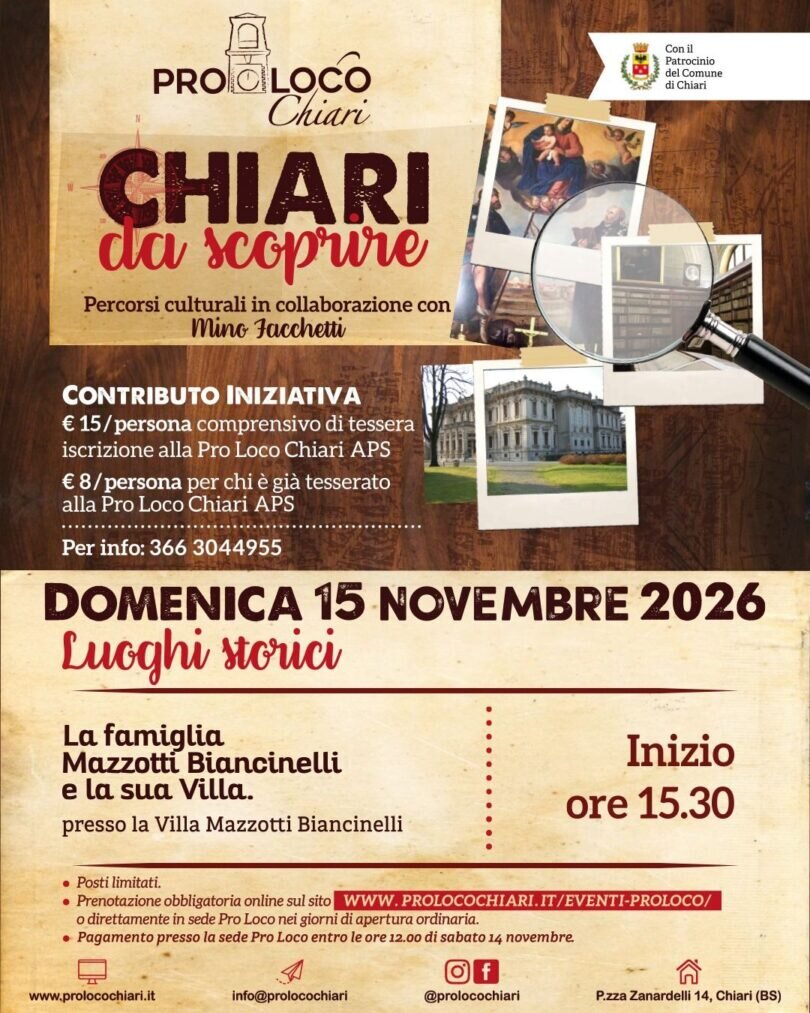 Locandina Chiari da scoprire