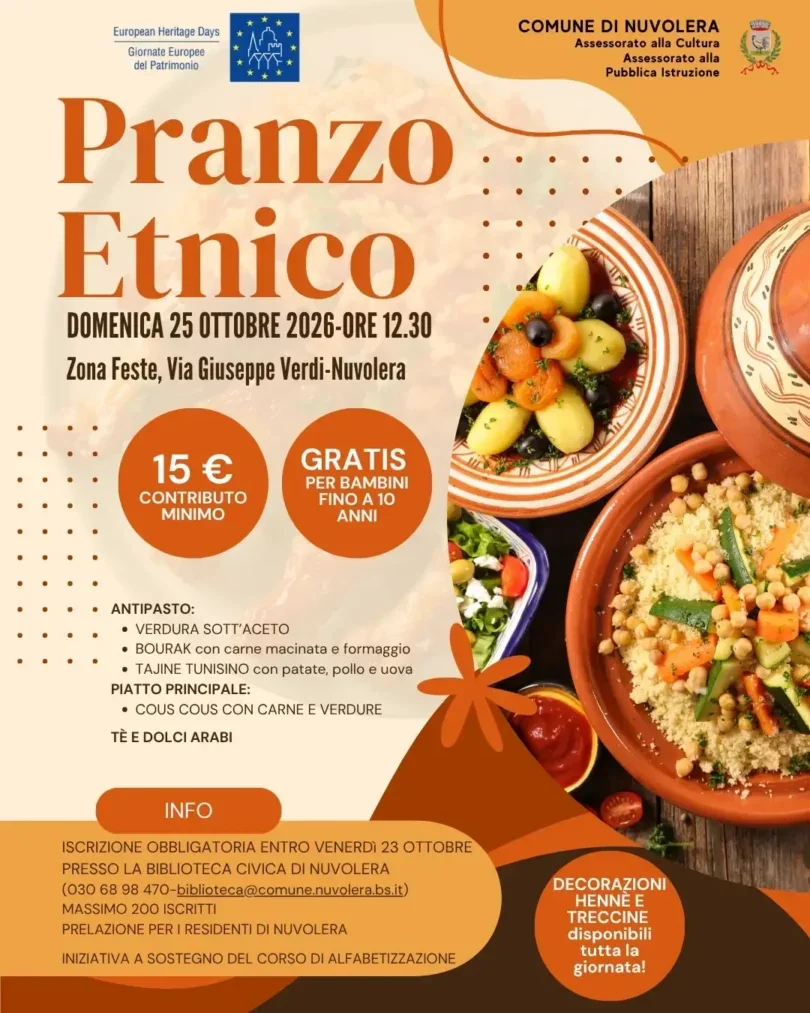 Locandina Pranzo etnico a Nuvolera